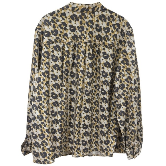 CAbi Providence Shirt Jacket in Yellow and Grey Leopard Print Women’s Size XL - Picture 6 of 12